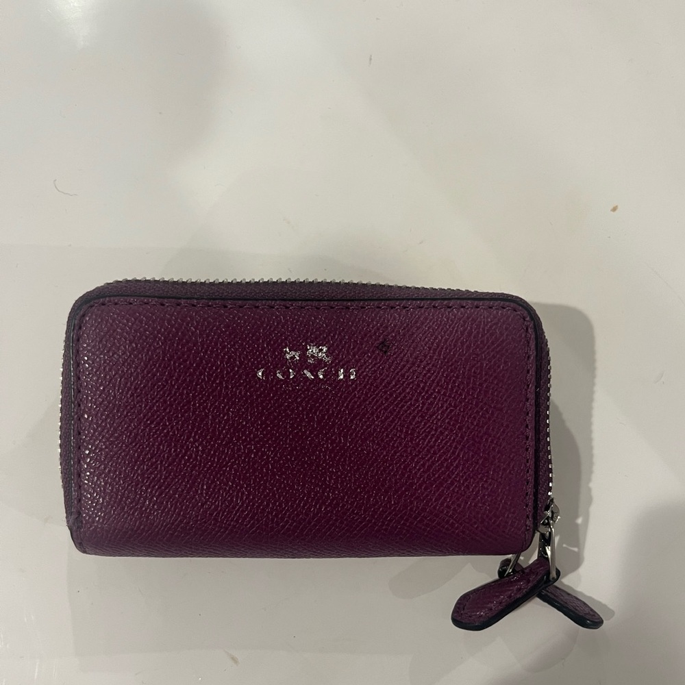 Purple mini coach wallet